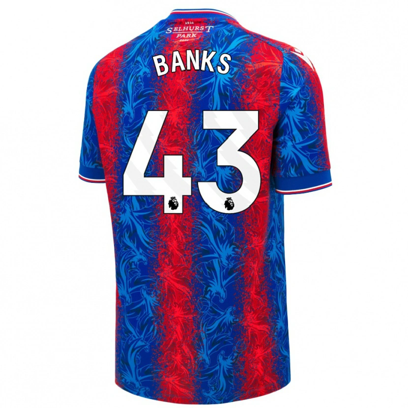 Danxen Niño Camiseta Scott Banks #43 Rayas Rojas Y Azules 1ª Equipación 2024/25 La Camisa