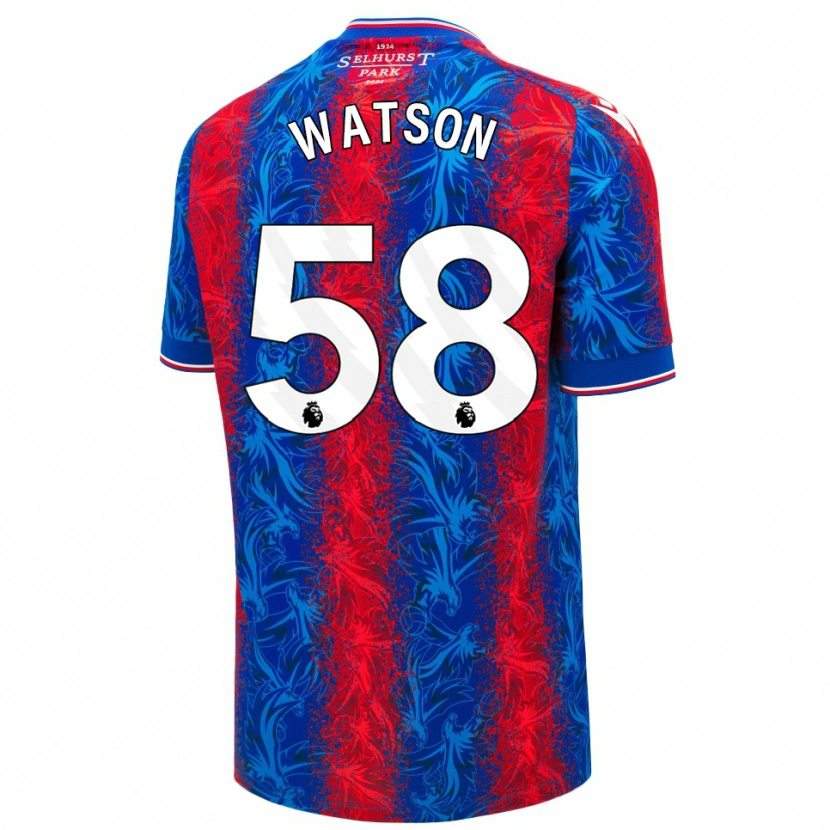 Danxen Niño Camiseta Noah Watson #58 Rayas Rojas Y Azules 1ª Equipación 2024/25 La Camisa