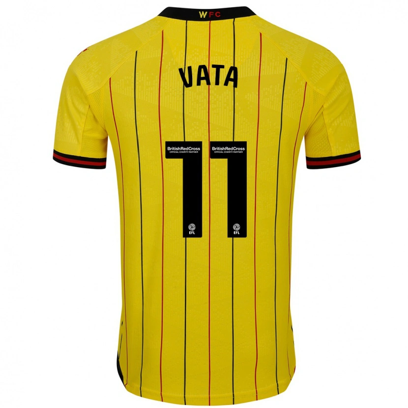 Danxen Niño Camiseta Rocco Vata #11 Amarillo Negro 1ª Equipación 2024/25 La Camisa