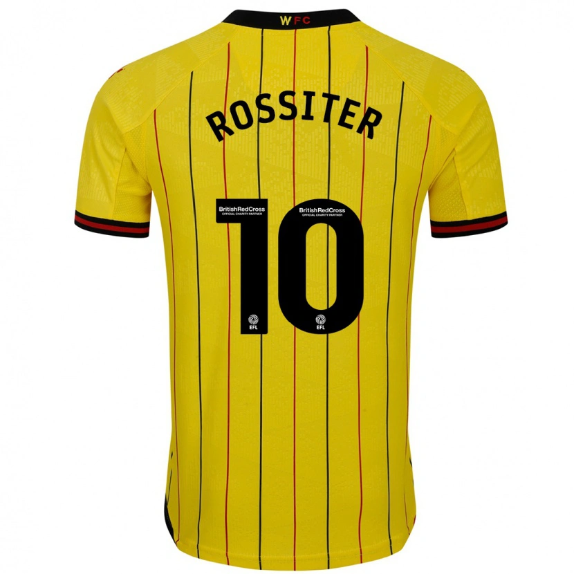 Danxen Niño Camiseta Annie Rossiter #10 Amarillo Negro 1ª Equipación 2024/25 La Camisa