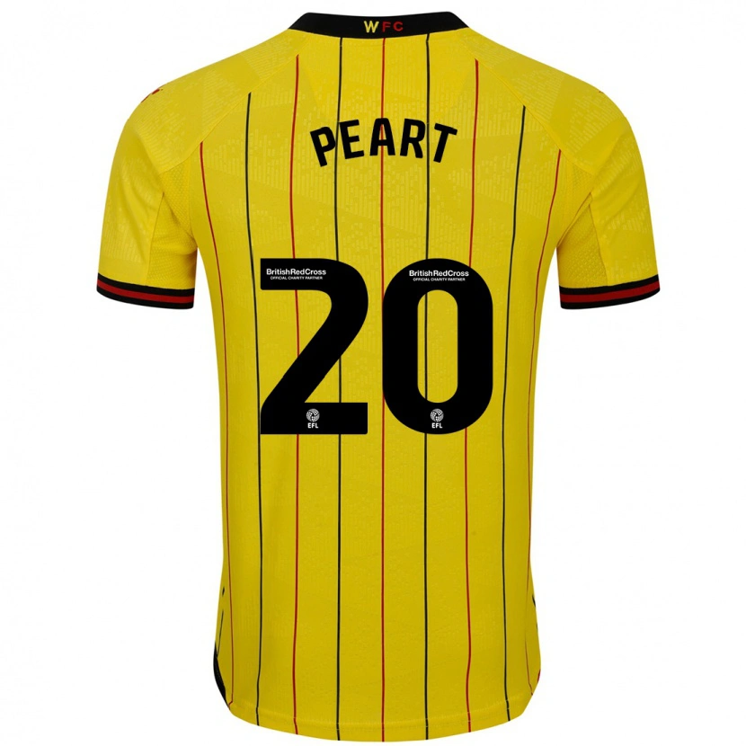 Danxen Niño Camiseta Kalani Peart #20 Amarillo Negro 1ª Equipación 2024/25 La Camisa