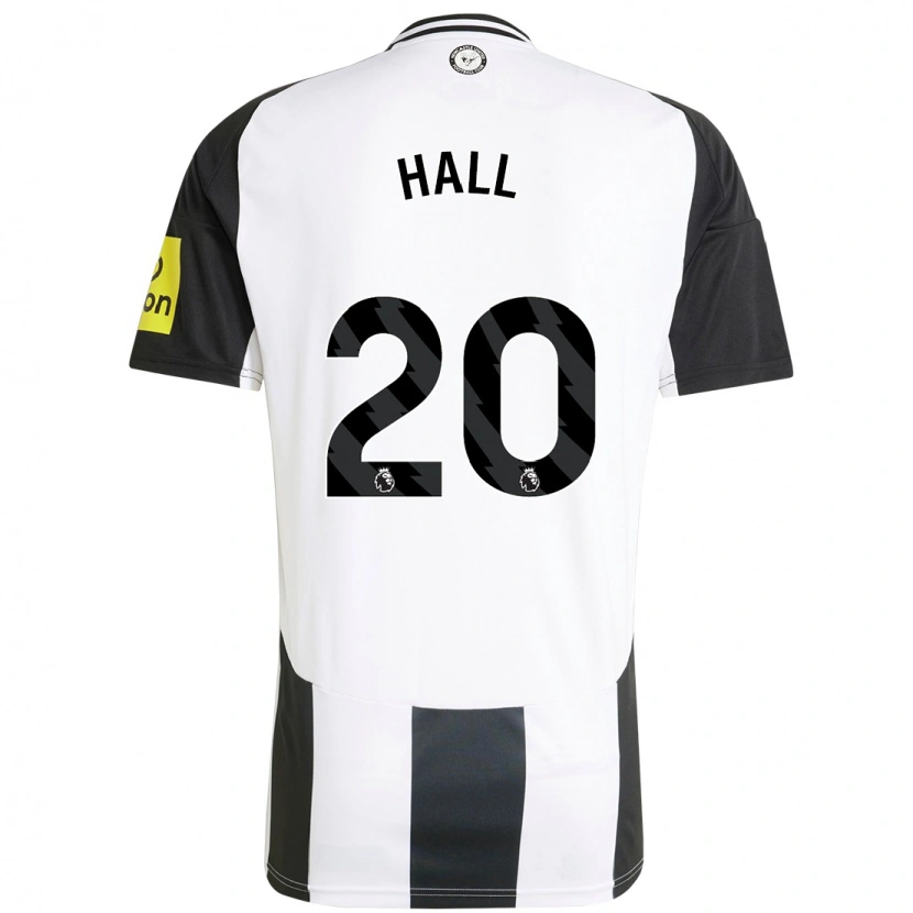 Danxen Niño Camiseta Lewis Hall #20 Blanco Negro 1ª Equipación 2024/25 La Camisa