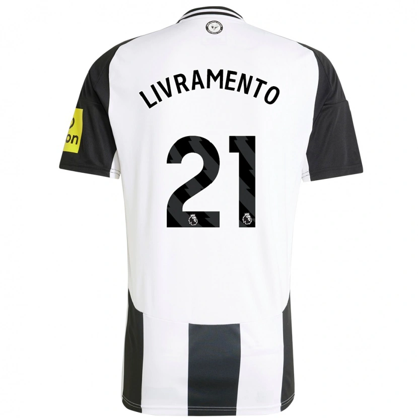 Danxen Niño Camiseta Tino Livramento #21 Blanco Negro 1ª Equipación 2024/25 La Camisa