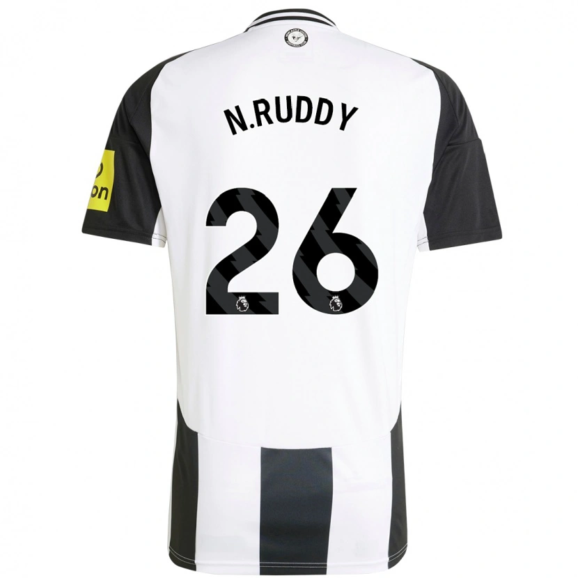 Danxen Niño Camiseta John Ruddy #26 Blanco Negro 1ª Equipación 2024/25 La Camisa