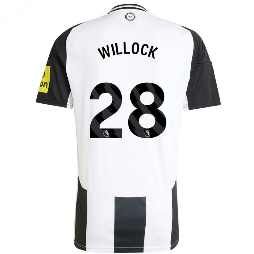 Danxen Niño Camiseta Joe Willock #28 Blanco Negro 1ª Equipación 2024/25 La Camisa