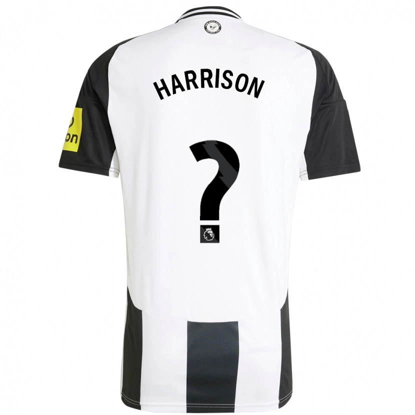 Danxen Niño Camiseta Alfie Harrison #0 Blanco Negro 1ª Equipación 2024/25 La Camisa