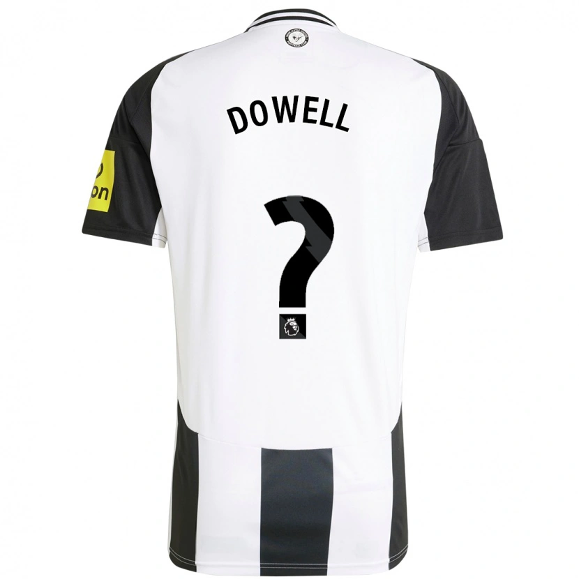 Danxen Niño Camiseta Roman Dowell #0 Blanco Negro 1ª Equipación 2024/25 La Camisa