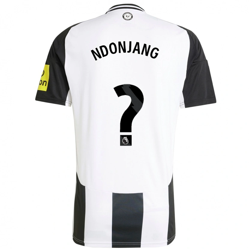 Danxen Niño Camiseta Alan Ndonjang #0 Blanco Negro 1ª Equipación 2024/25 La Camisa