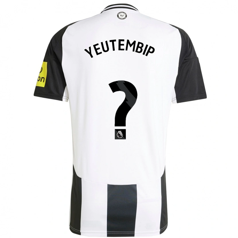 Danxen Niño Camiseta Lesecond Yeutembip #0 Blanco Negro 1ª Equipación 2024/25 La Camisa