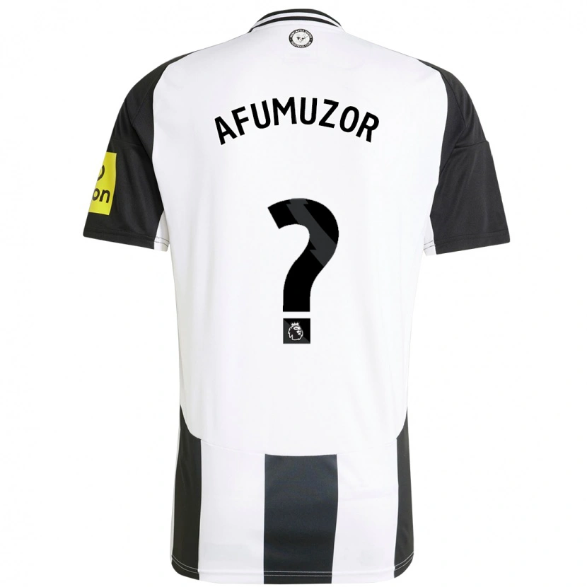 Danxen Niño Camiseta Cj Afumuzor #0 Blanco Negro 1ª Equipación 2024/25 La Camisa