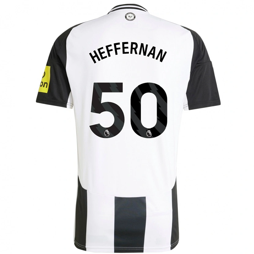 Danxen Niño Camiseta Cathal Heffernan #50 Blanco Negro 1ª Equipación 2024/25 La Camisa