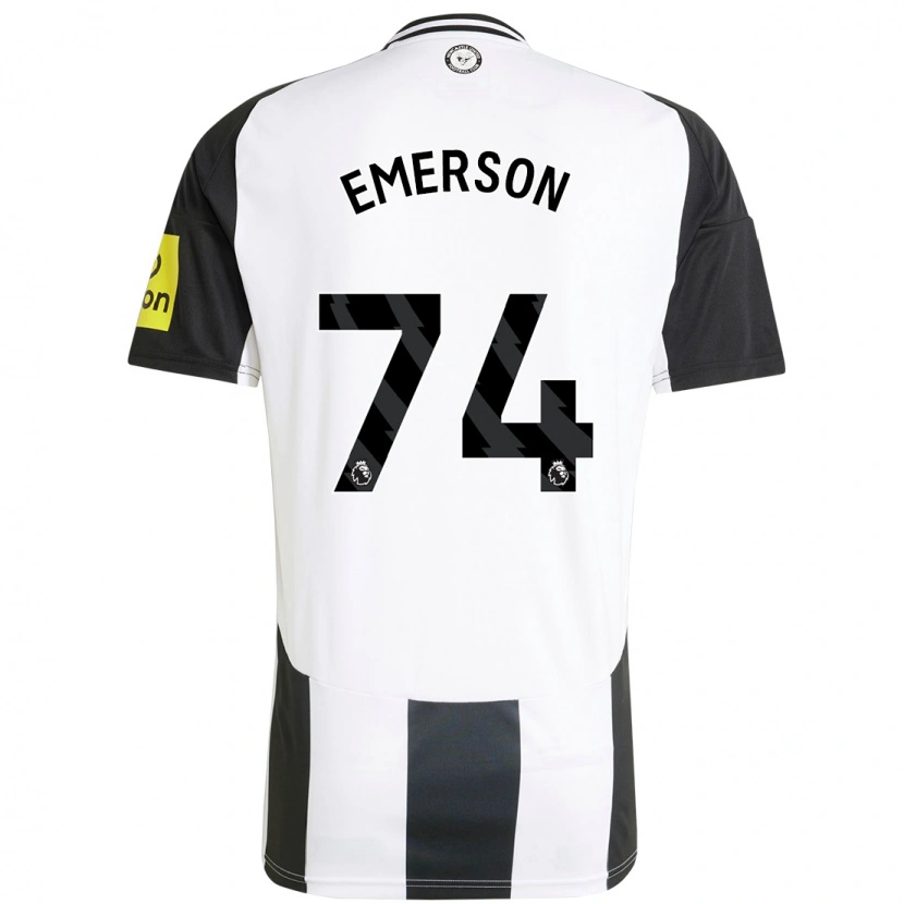 Danxen Niño Camiseta Johnny Emerson #74 Blanco Negro 1ª Equipación 2024/25 La Camisa