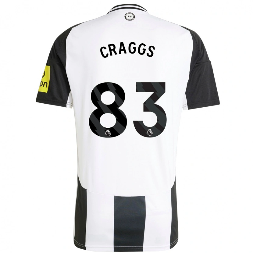 Danxen Niño Camiseta Luke Craggs #83 Blanco Negro 1ª Equipación 2024/25 La Camisa