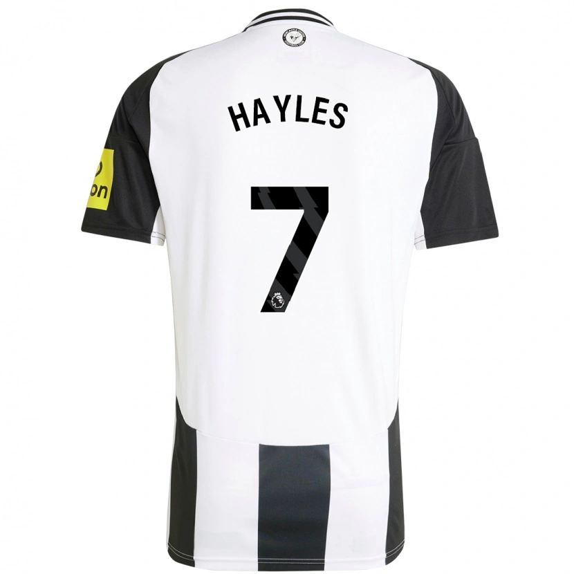 Danxen Niño Camiseta Shania Hayles #7 Blanco Negro 1ª Equipación 2024/25 La Camisa