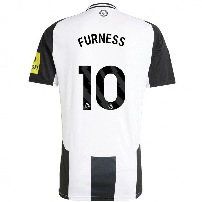 Danxen Niño Camiseta Rachel Furness #10 Blanco Negro 1ª Equipación 2024/25 La Camisa