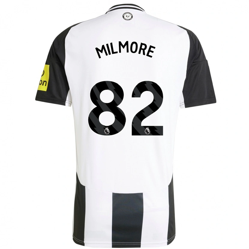 Danxen Niño Camiseta Carter Milmore #82 Blanco Negro 1ª Equipación 2024/25 La Camisa