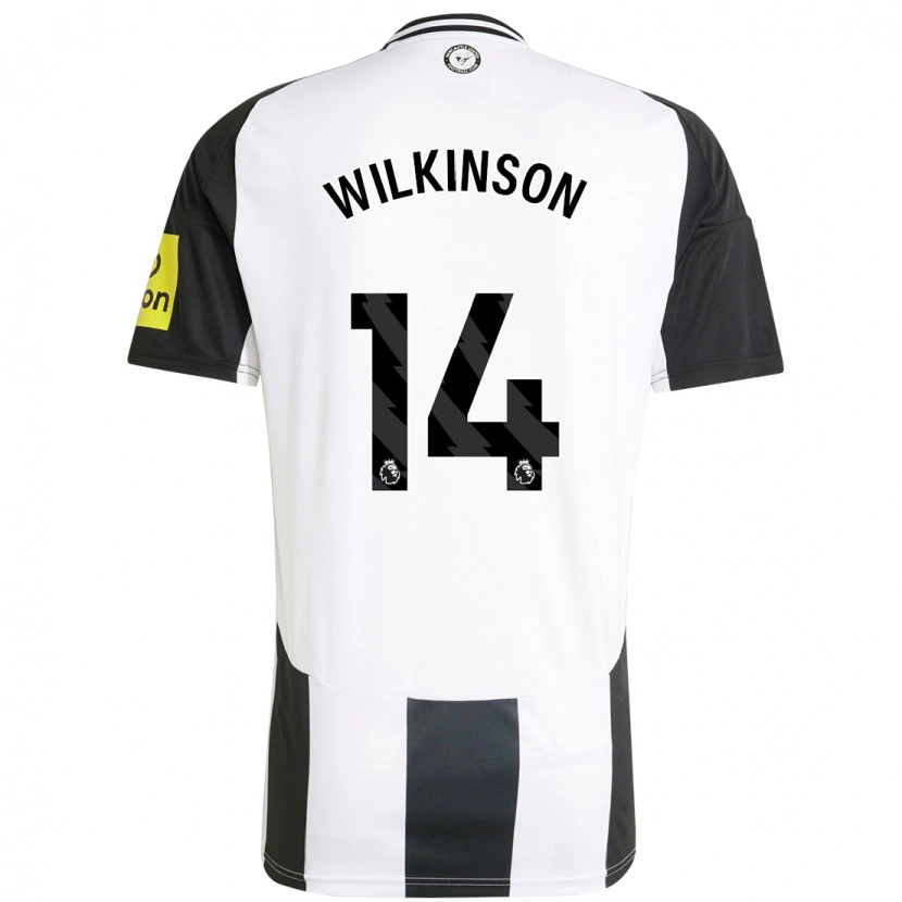 Danxen Niño Camiseta Sharna Wilkinson #14 Blanco Negro 1ª Equipación 2024/25 La Camisa