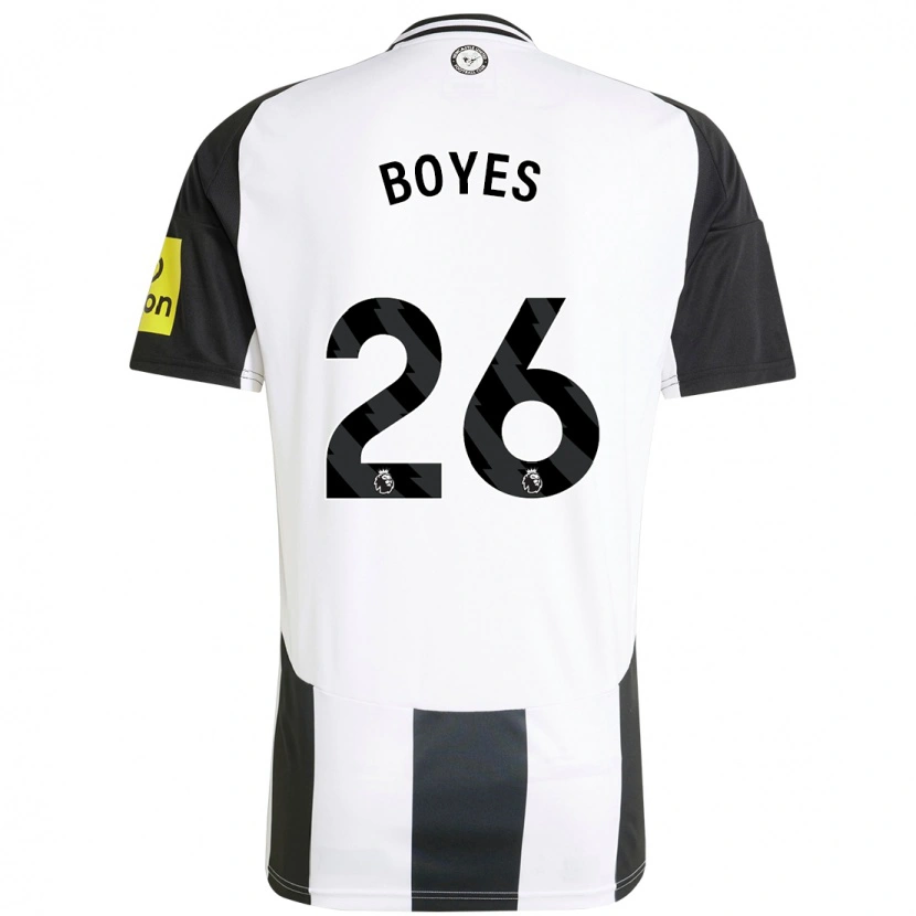 Danxen Niño Camiseta Grace Boyes #26 Blanco Negro 1ª Equipación 2024/25 La Camisa