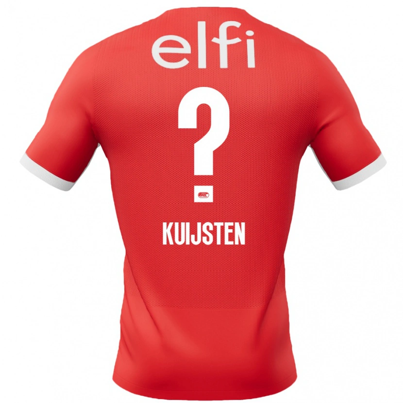 Danxen Niño Camiseta Tristan Kuijsten #0 Rojo Blanco 1ª Equipación 2024/25 La Camisa