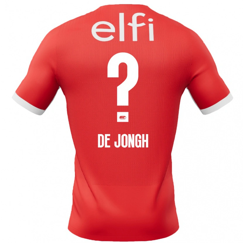 Danxen Niño Camiseta Iain De Jongh #0 Rojo Blanco 1ª Equipación 2024/25 La Camisa