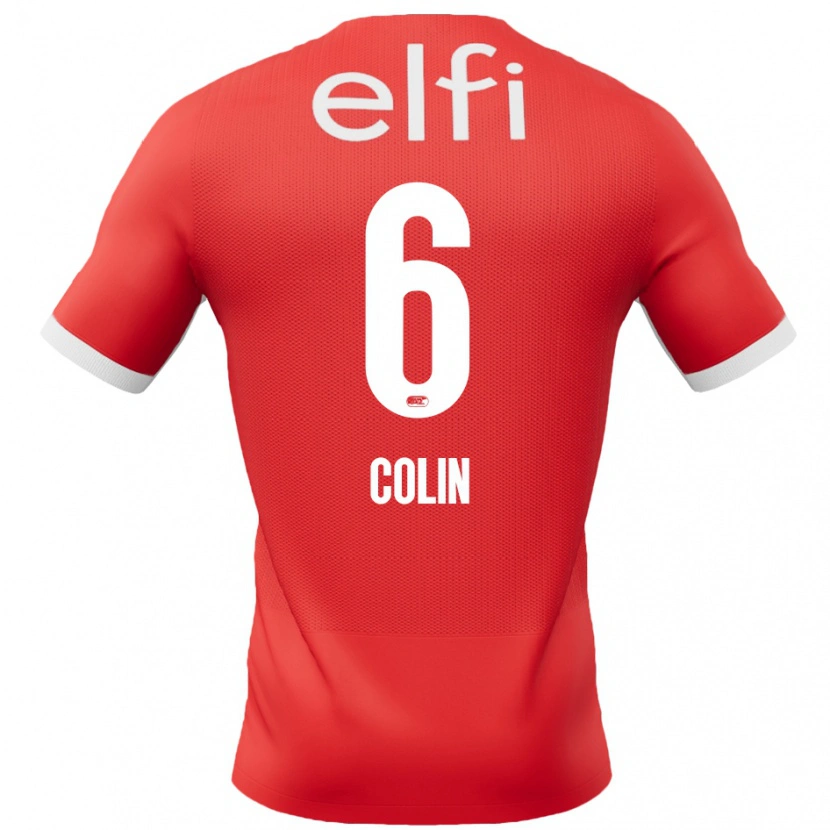 Danxen Niño Camiseta Isa Colin #6 Rojo Blanco 1ª Equipación 2024/25 La Camisa