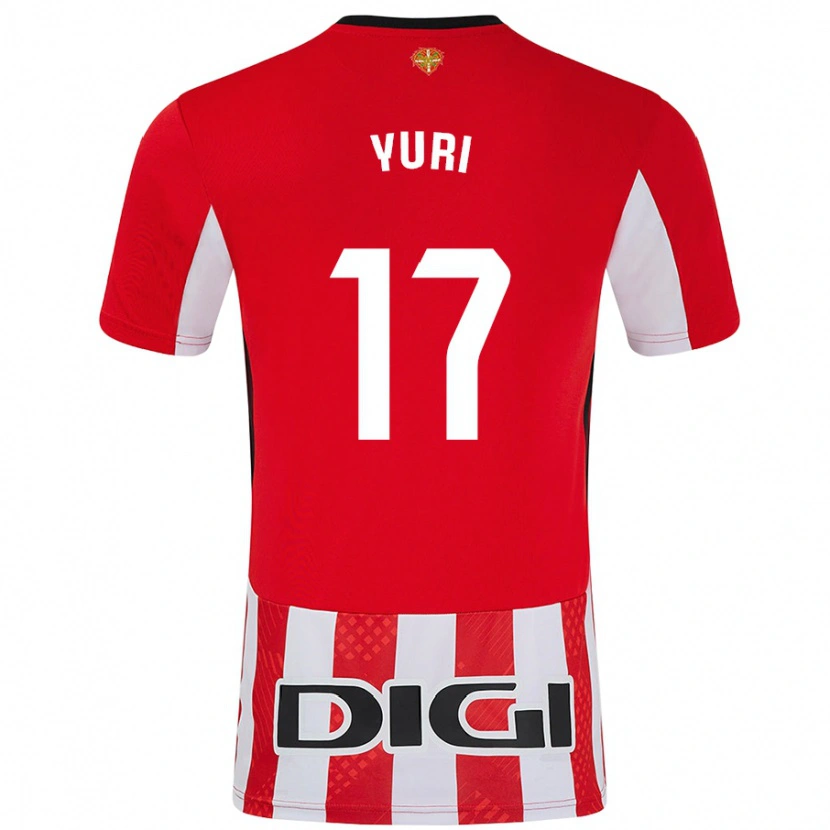 Danxen Niño Camiseta Yuri Berchiche #17 Rojo Blanco 1ª Equipación 2024/25 La Camisa