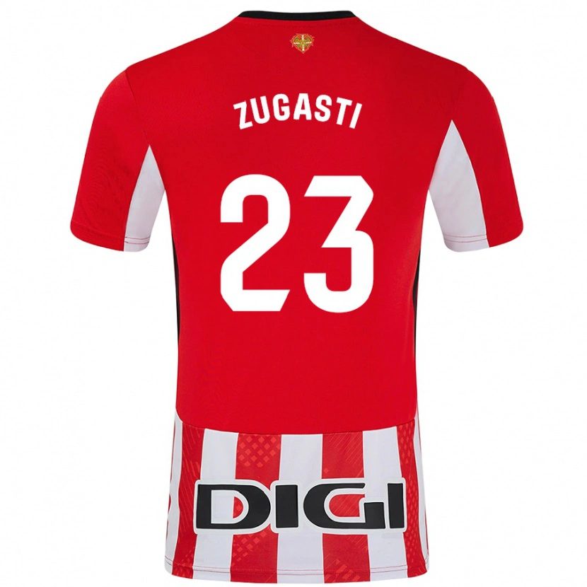 Danxen Niño Camiseta Patricia Zugasti #23 Rojo Blanco 1ª Equipación 2024/25 La Camisa