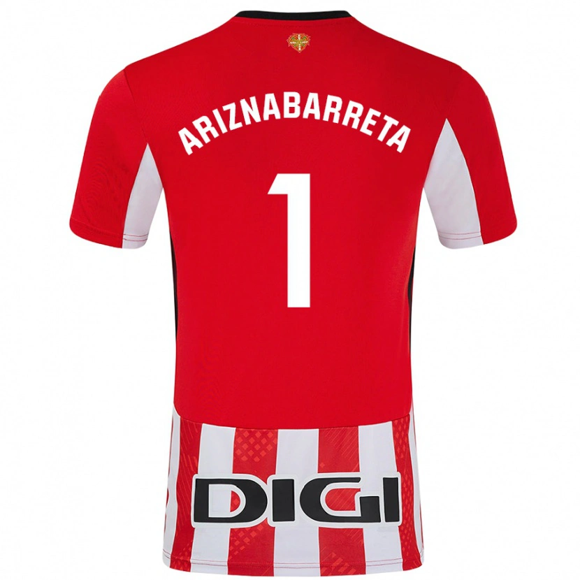 Danxen Niño Camiseta Oier Ariznabarreta #1 Rojo Blanco 1ª Equipación 2024/25 La Camisa