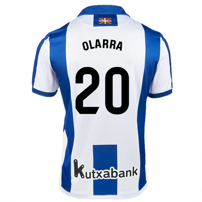 Danxen Niño Camiseta Aimar Olarra #20 Blanco Azul 1ª Equipación 2024/25 La Camisa