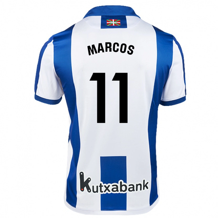 Danxen Niño Camiseta Cecilia Marcos #11 Blanco Azul 1ª Equipación 2024/25 La Camisa