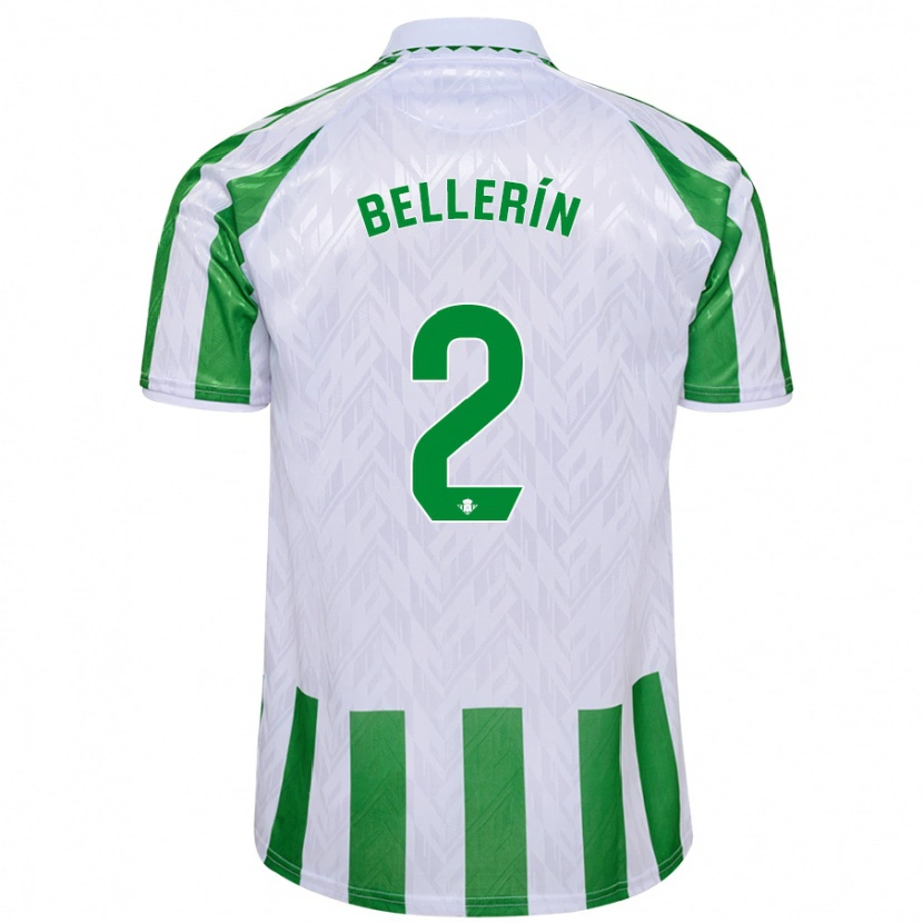 Danxen Niño Camiseta Héctor Bellerín #2 Verde Rayas Blancas 1ª Equipación 2024/25 La Camisa