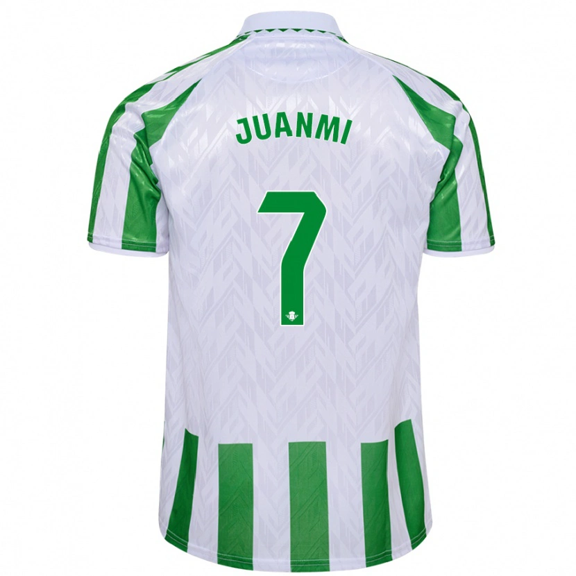 Danxen Niño Camiseta Juanmi #7 Verde Rayas Blancas 1ª Equipación 2024/25 La Camisa