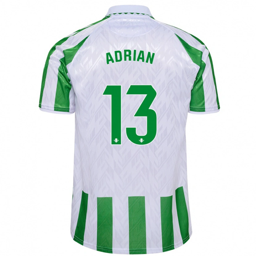 Danxen Niño Camiseta Adrián #13 Verde Rayas Blancas 1ª Equipación 2024/25 La Camisa