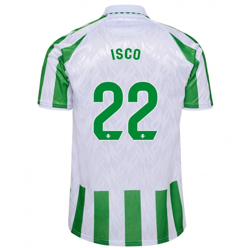 Danxen Niño Camiseta Isco #22 Verde Rayas Blancas 1ª Equipación 2024/25 La Camisa