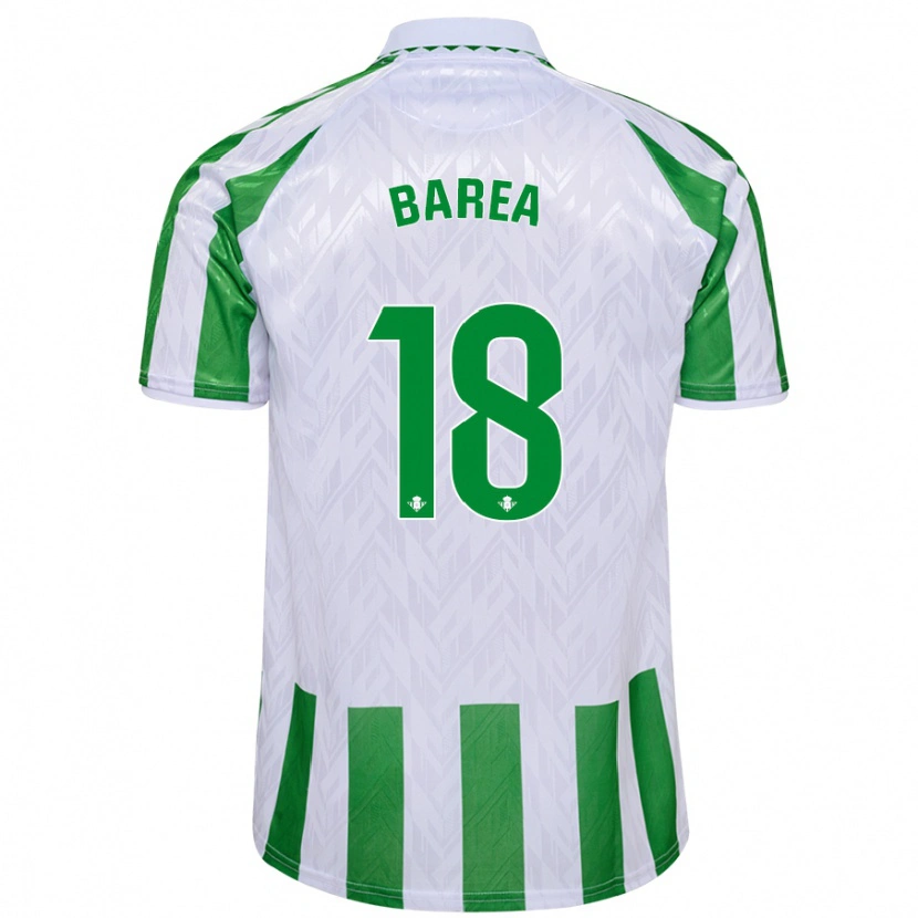 Danxen Niño Camiseta Ismael Barea #18 Verde Rayas Blancas 1ª Equipación 2024/25 La Camisa