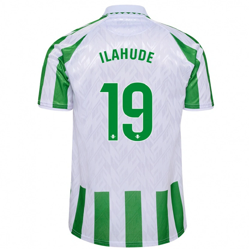 Danxen Niño Camiseta Destiny Ilahude #19 Verde Rayas Blancas 1ª Equipación 2024/25 La Camisa