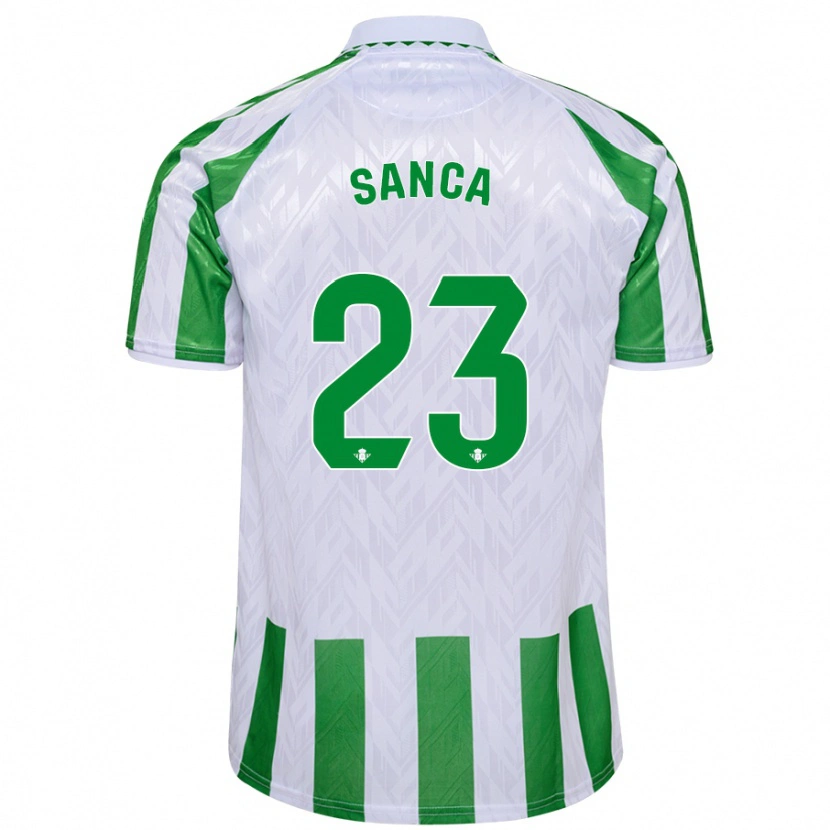 Danxen Niño Camiseta Marciano Sanca #23 Verde Rayas Blancas 1ª Equipación 2024/25 La Camisa