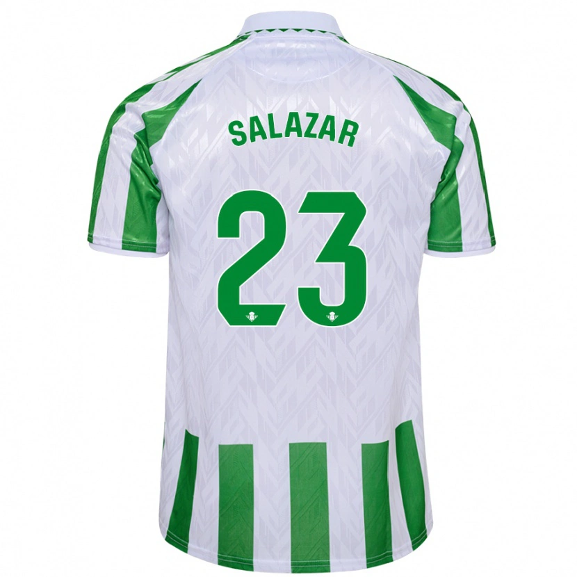 Danxen Niño Camiseta Noelia Salazar #23 Verde Rayas Blancas 1ª Equipación 2024/25 La Camisa