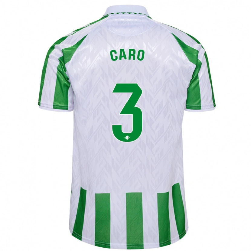 Danxen Niño Camiseta Andrés Caro #3 Verde Rayas Blancas 1ª Equipación 2024/25 La Camisa