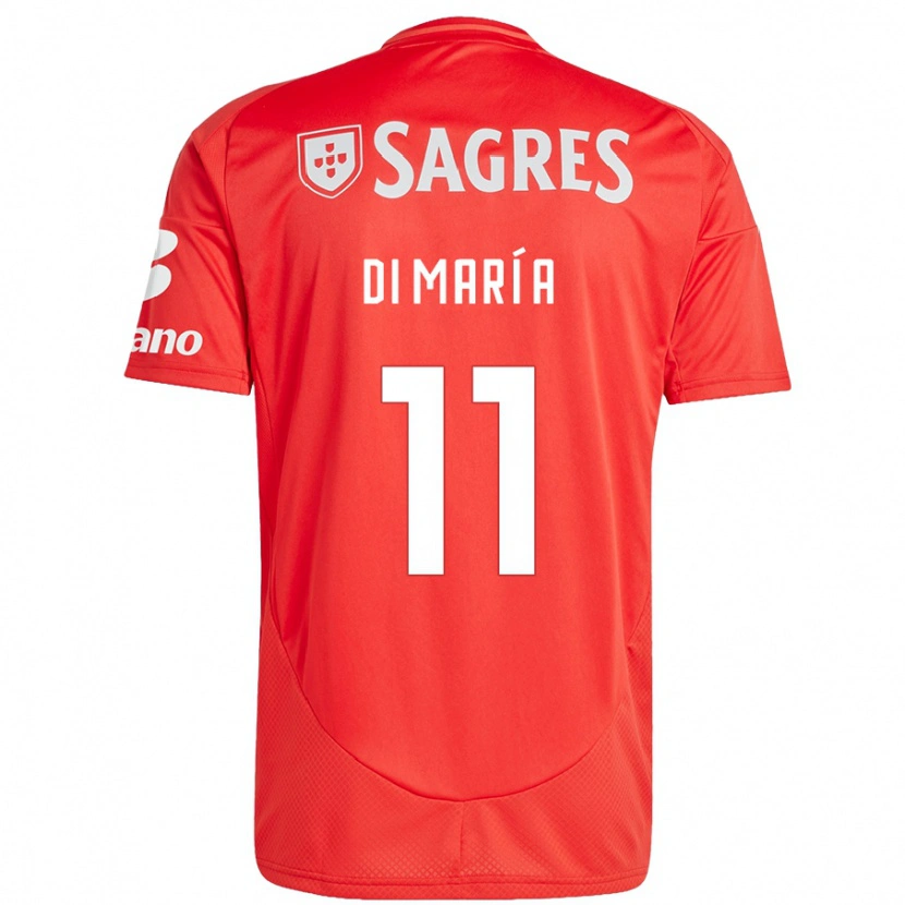 Danxen Niño Camiseta Ángel Di María #11 Rojo Blanco 1ª Equipación 2024/25 La Camisa