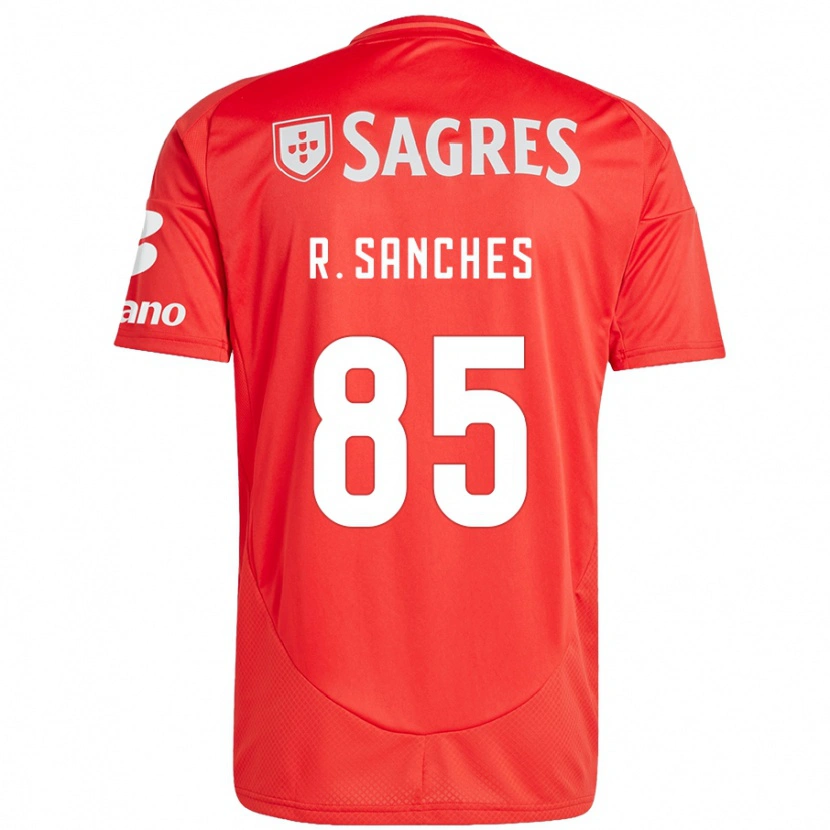 Danxen Niño Camiseta Renato Sanches #85 Rojo Blanco 1ª Equipación 2024/25 La Camisa