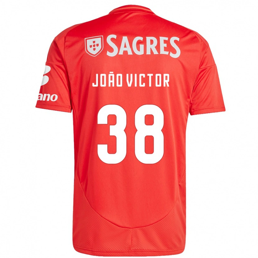 Danxen Niño Camiseta João Victor #38 Rojo Blanco 1ª Equipación 2024/25 La Camisa