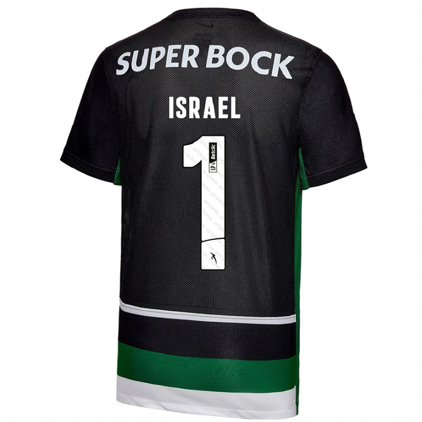 Danxen Niño Camiseta Franco Israel #1 Negro Blanco Verde 1ª Equipación 2024/25 La Camisa