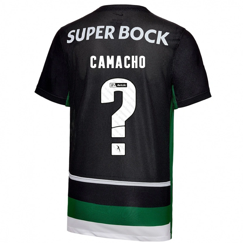 Danxen Niño Camiseta Rafael Camacho #0 Negro Blanco Verde 1ª Equipación 2024/25 La Camisa