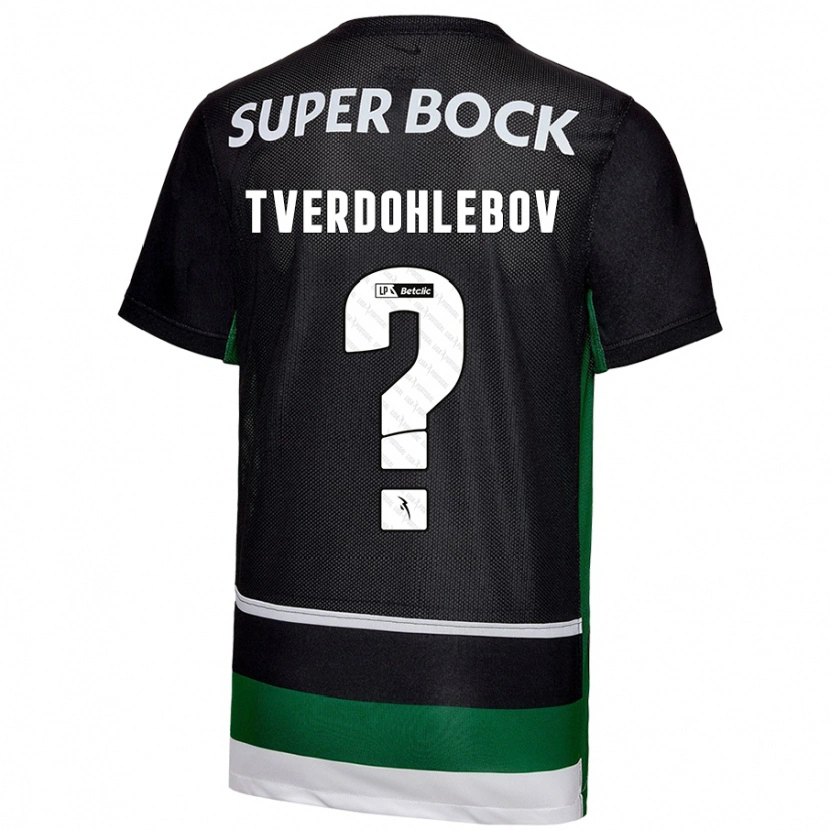 Danxen Niño Camiseta Alex Tverdohlebov #0 Negro Blanco Verde 1ª Equipación 2024/25 La Camisa