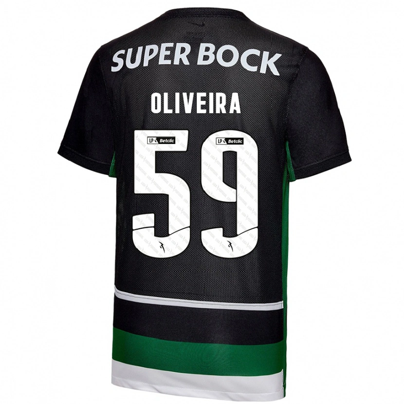 Danxen Niño Camiseta Kauã Oliveira #59 Negro Blanco Verde 1ª Equipación 2024/25 La Camisa