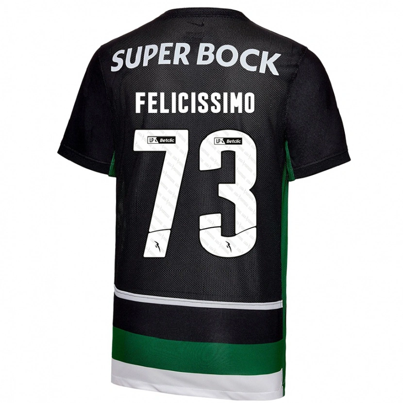 Danxen Niño Camiseta Eduardo Felicíssimo #73 Negro Blanco Verde 1ª Equipación 2024/25 La Camisa