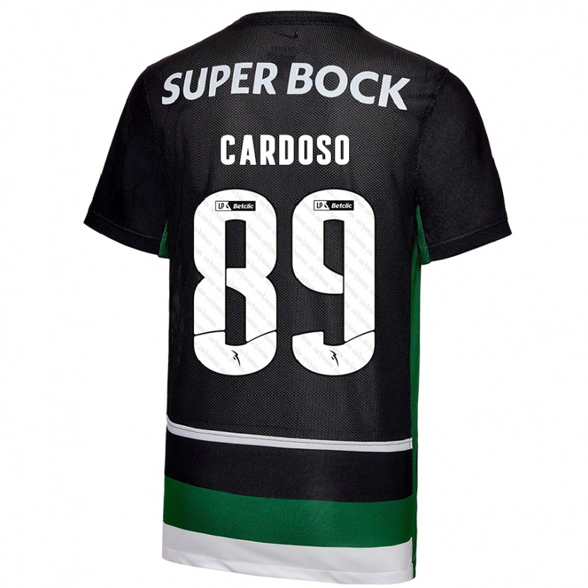 Danxen Niño Camiseta Nilton Cardoso #89 Negro Blanco Verde 1ª Equipación 2024/25 La Camisa