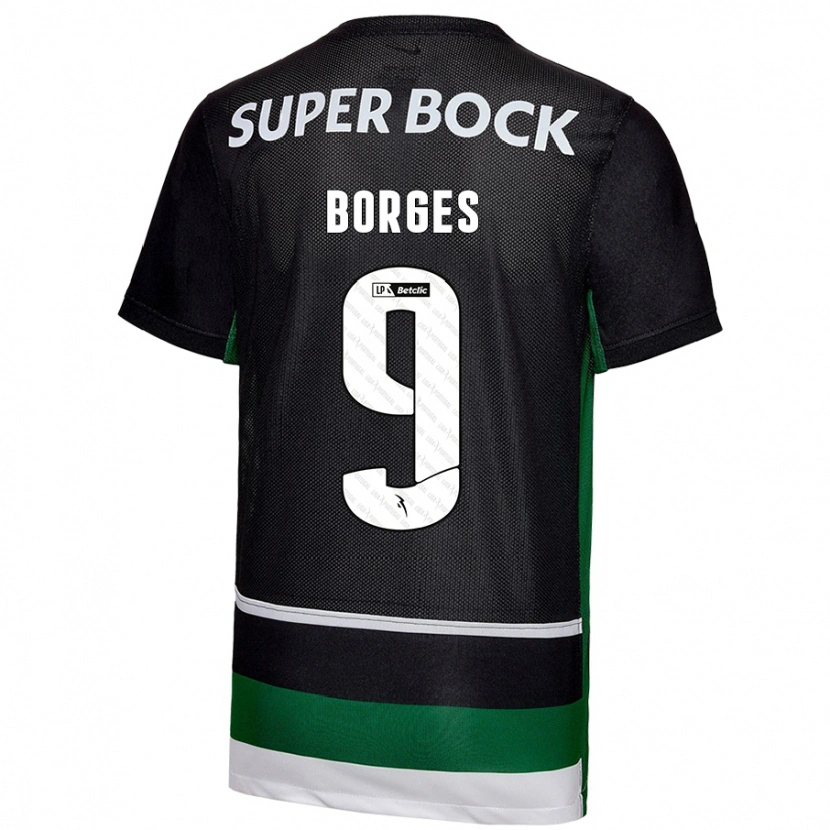 Danxen Niño Camiseta Ana Borges #9 Negro Blanco Verde 1ª Equipación 2024/25 La Camisa