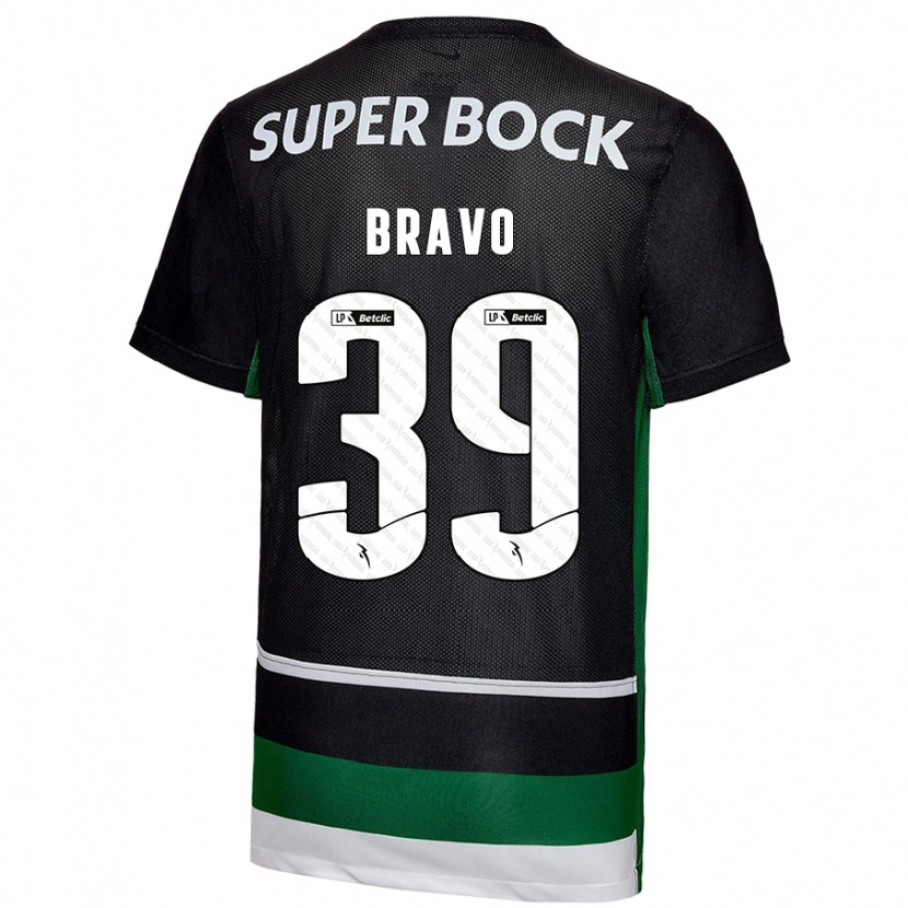 Danxen Niño Camiseta Bravo #39 Negro Blanco Verde 1ª Equipación 2024/25 La Camisa